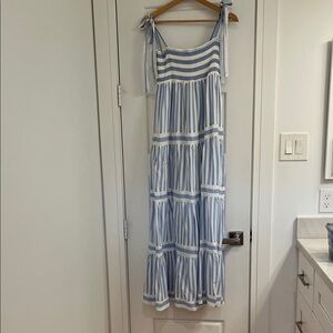 O.P.T Blue and White Striped Dress